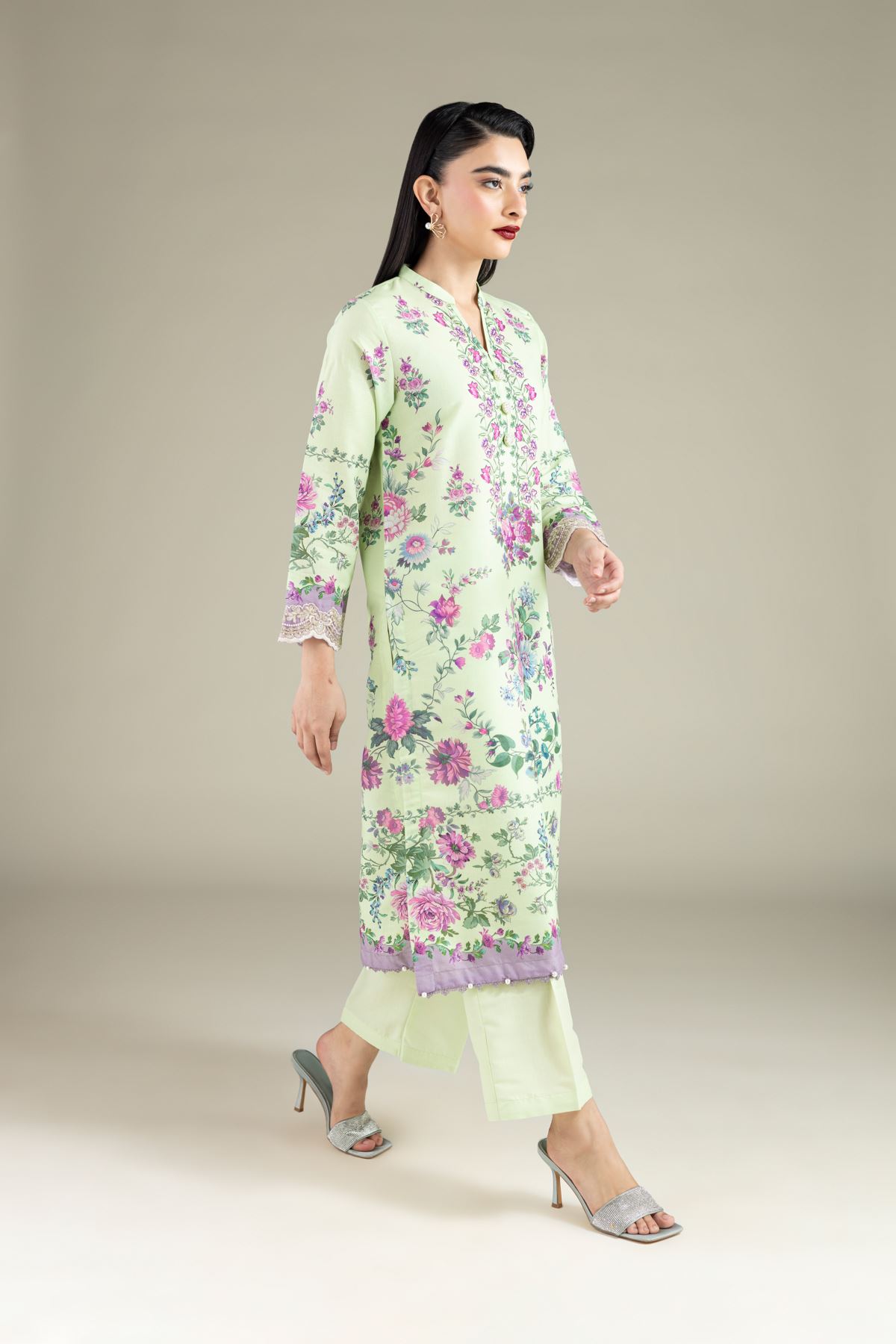 Embroidered Mesuri Kurta - 25-10-12E11-02TA-VG