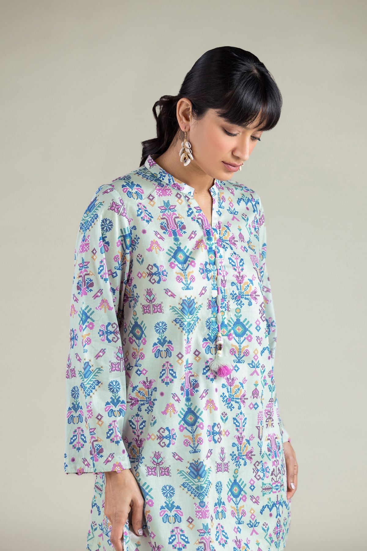 Printed Cambric Fabrics 2 Piece | Top and Bottom - T-A33-26-206FJ1-VG
