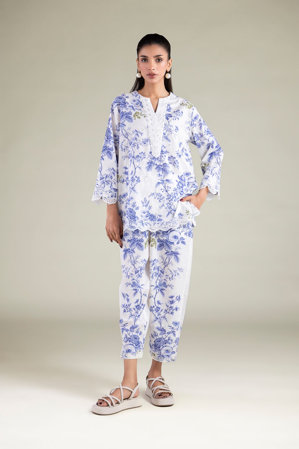 Embroidered Cambric Tunic - 6-26-106-A-E-VG