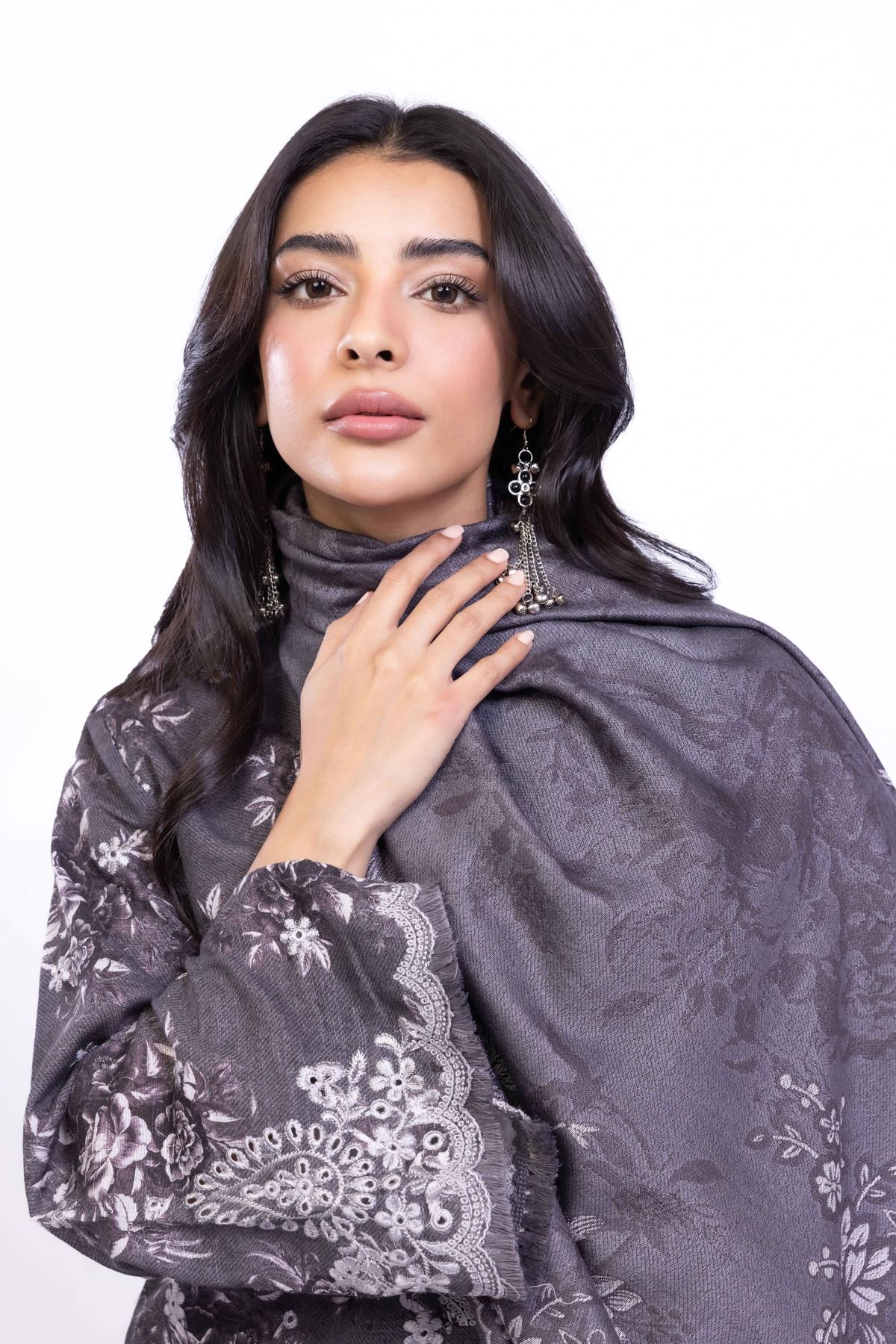 Printed Jacquard Dupatta - OTD4-EX28-04TA-VG