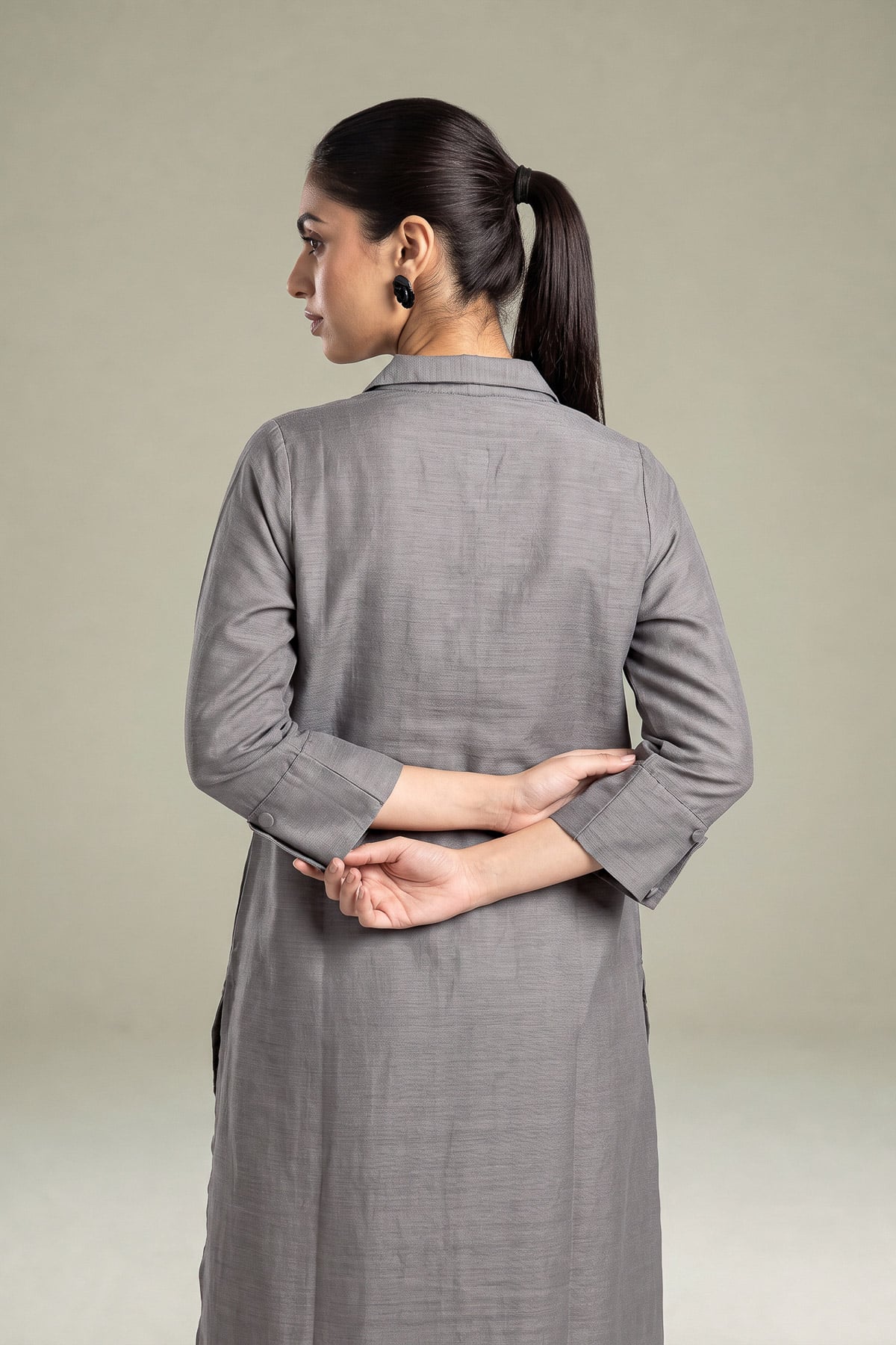 Embroidered Light Khaddar Kurta - 1-26-436-A-K1-VG