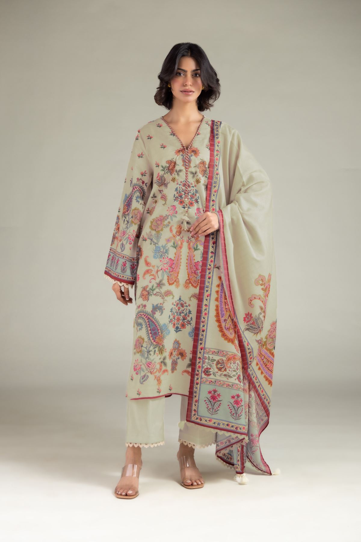Printed Mesuri Fabrics 3 Piece - A22-26-202FC1-VG