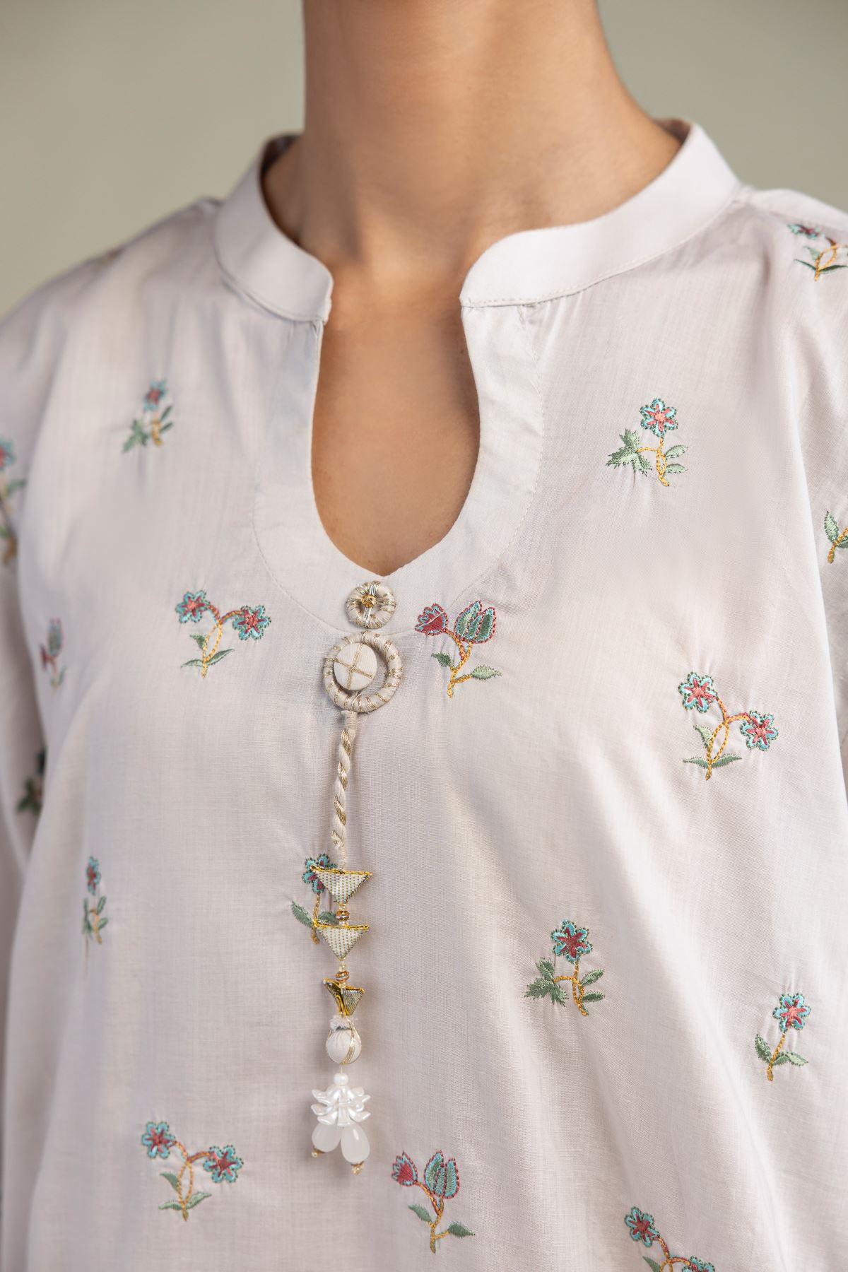Embroidered Cambric Fabrics 2 Piece | Top and Bottom - A22-26-209FB1-VG