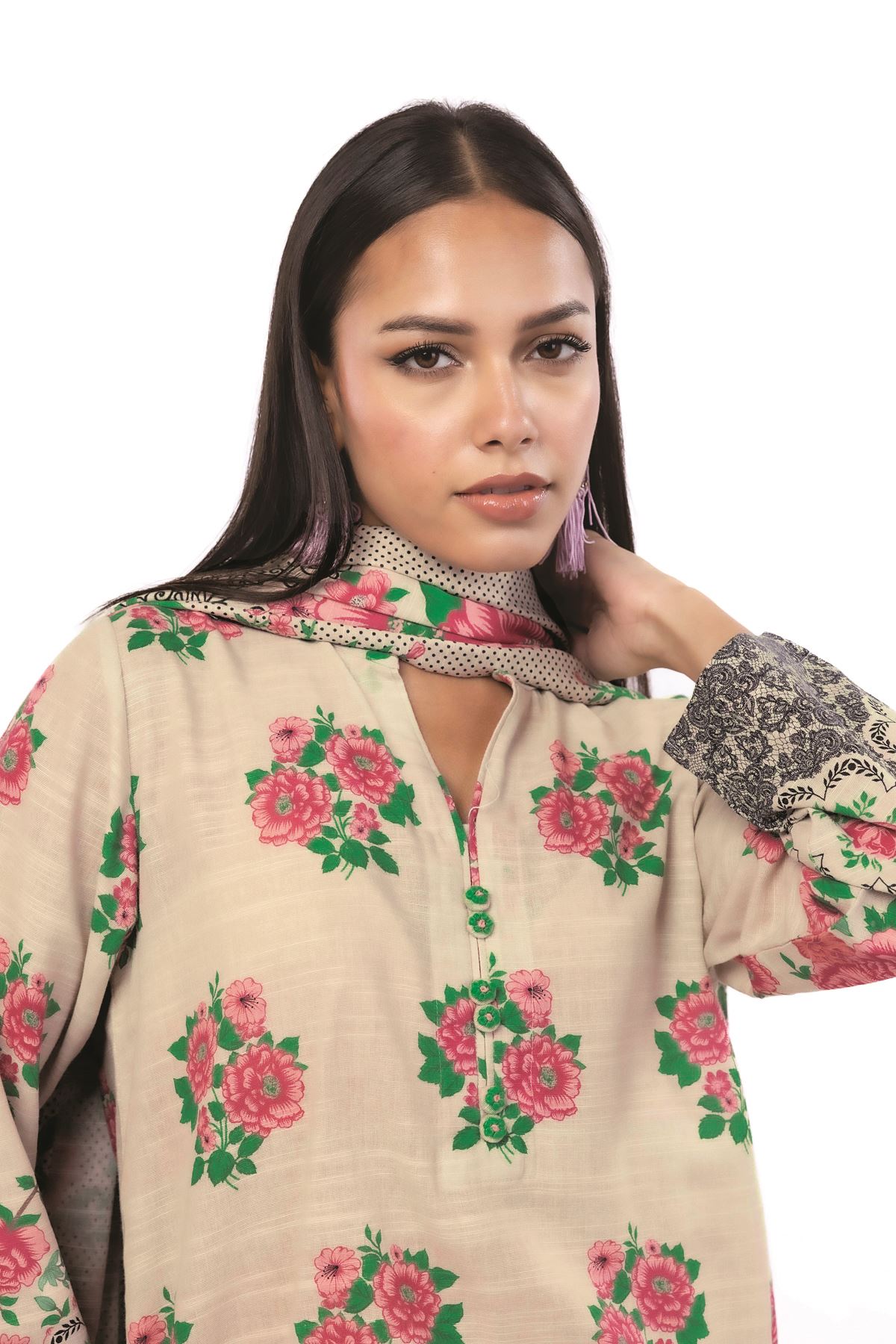 Printed Khaddar Tailored 3 Piece - KN31AST-VG