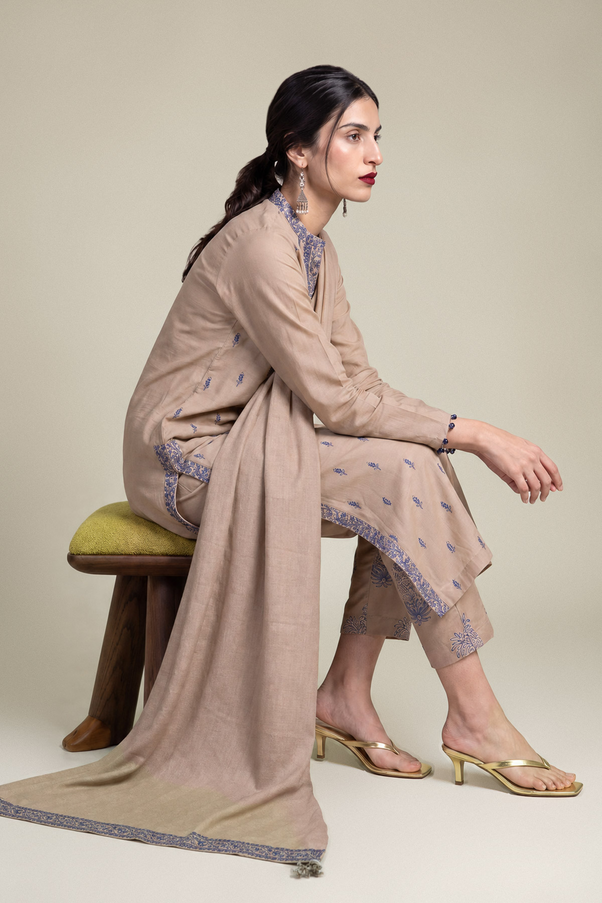Embroidered Polyester Silk Polyester Silk Dupatta - 1-26-309-B-D1-VG