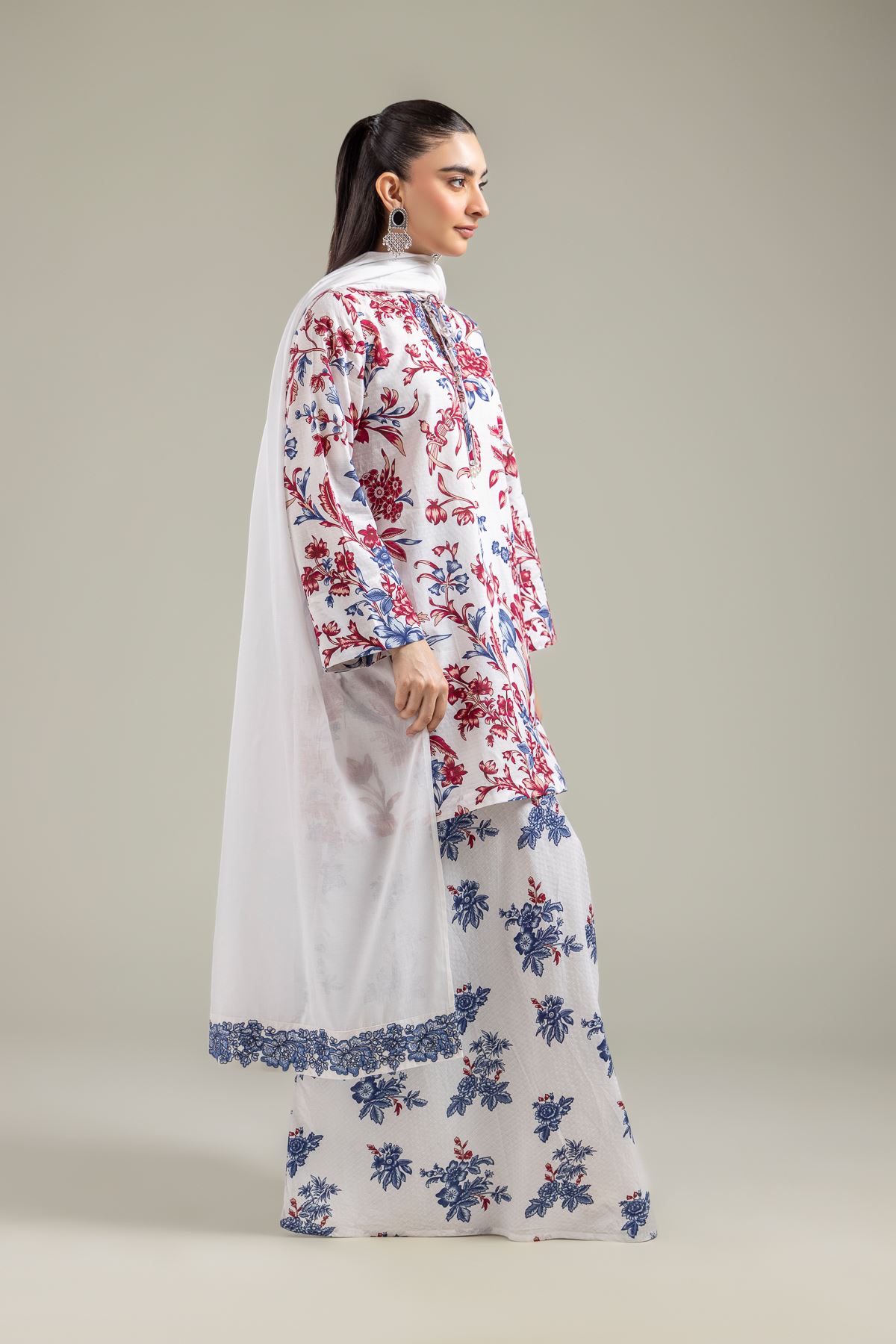 Embroidered Lawn Summer Lawn Dupatta - 1-26-121-C-C-VG