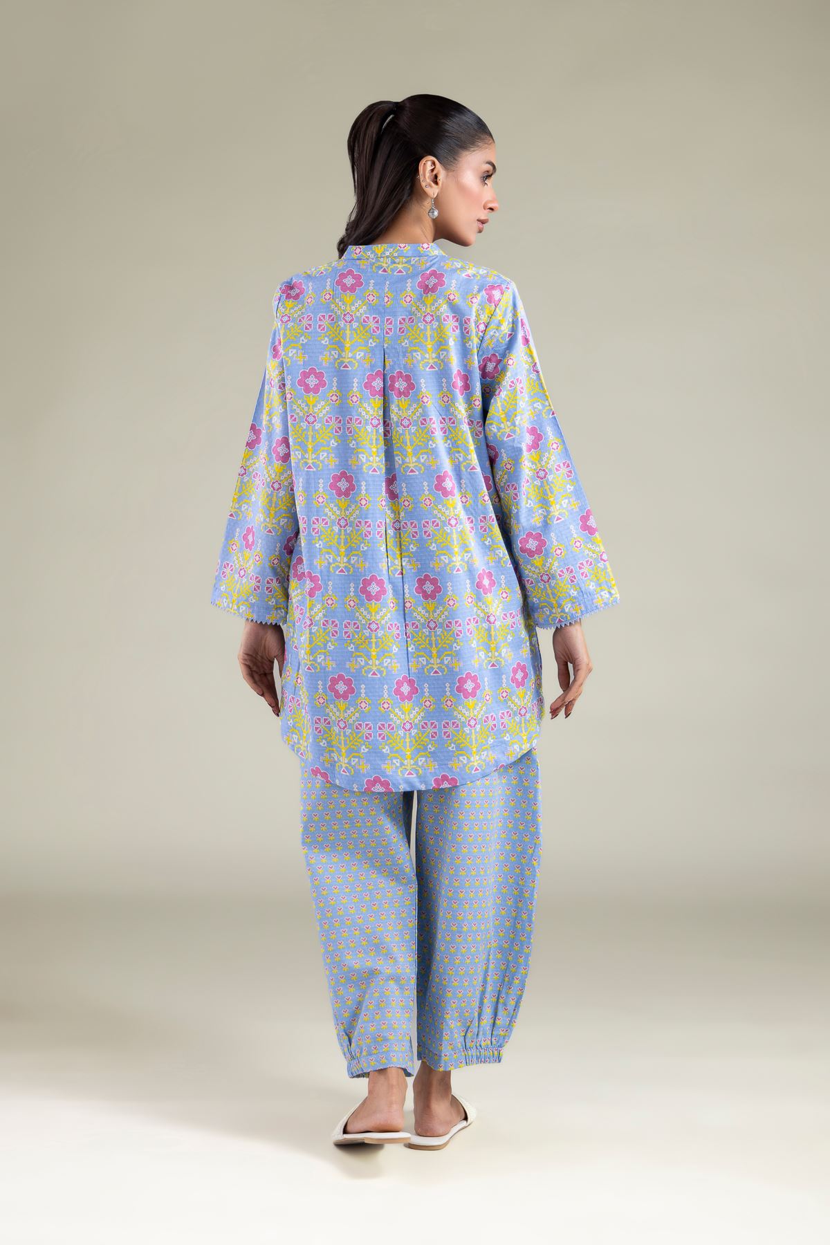 Printed Cotton Dobby Kurta - 25-00-X2-08TB-VG