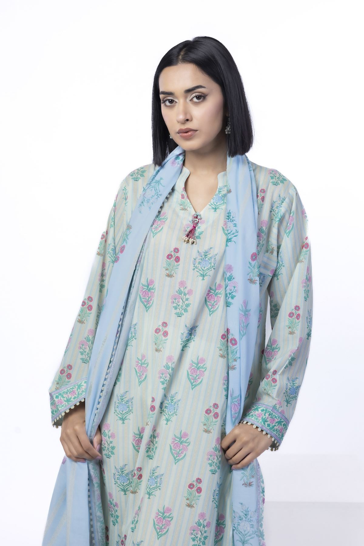 Printed Cotton Fabrics 3 Piece - LK08A-VG