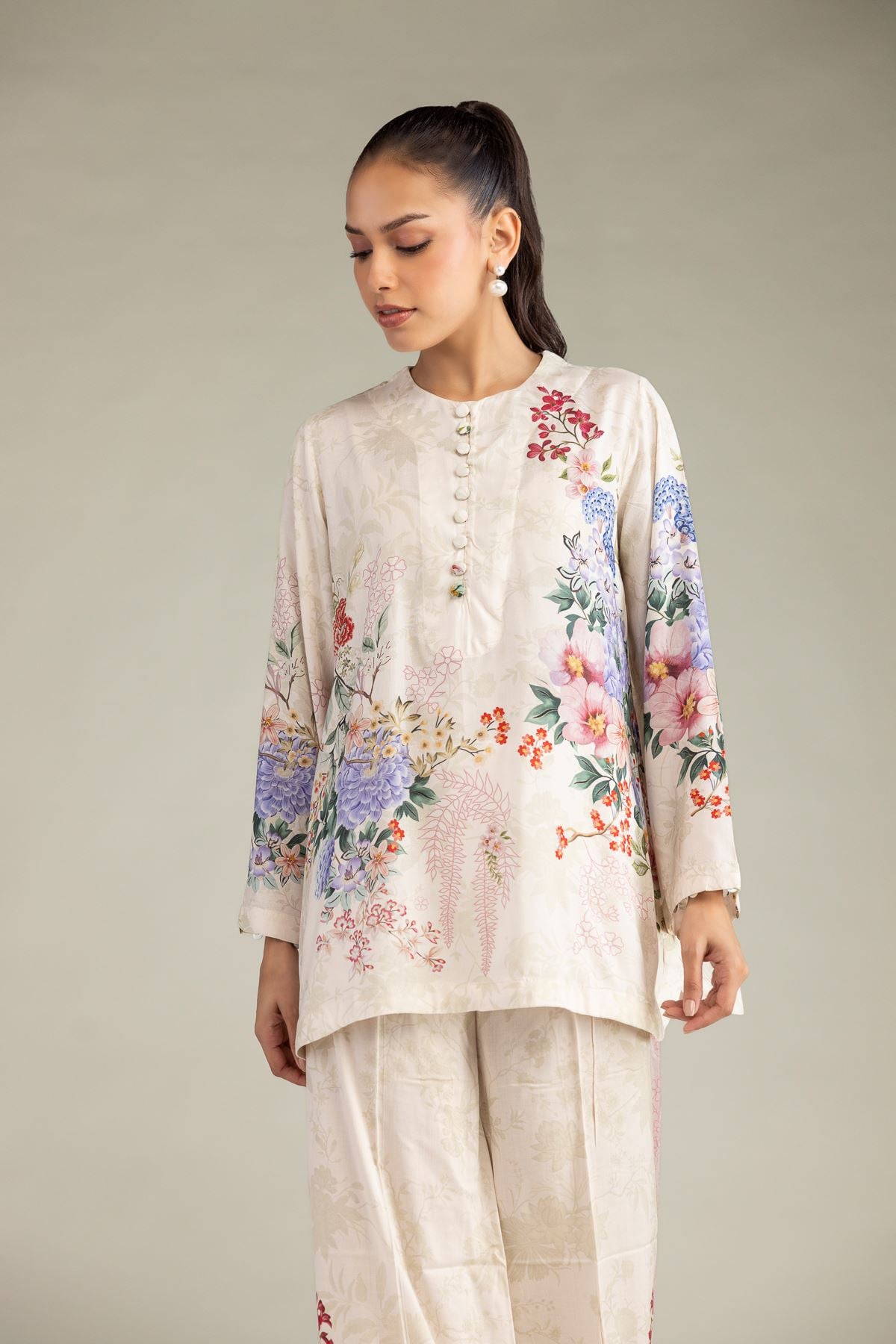 Printed Viscose Short Viscose Kurta - 1-26-250-B-H1-VG