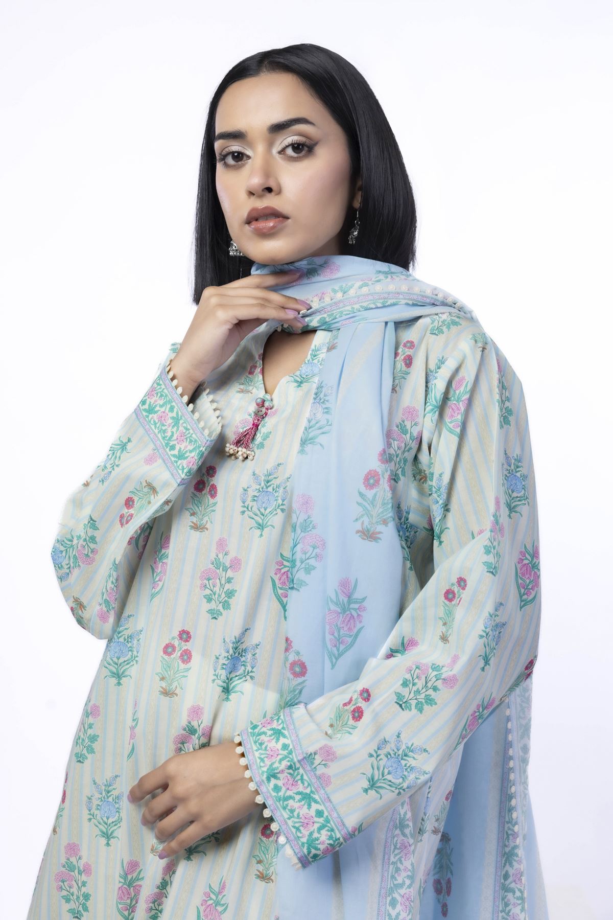Printed Cotton Fabrics 3 Piece - LK08A-VG