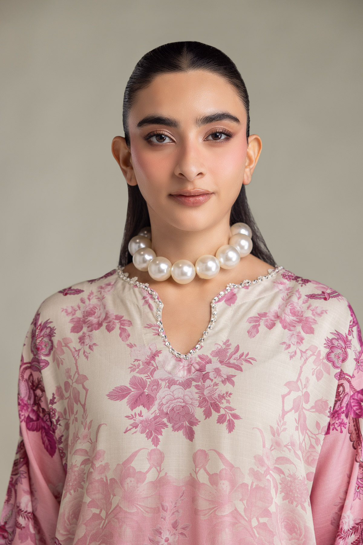 Printed Raw Silk Floral Silk Kurta - 2-26-202-A-D-VG