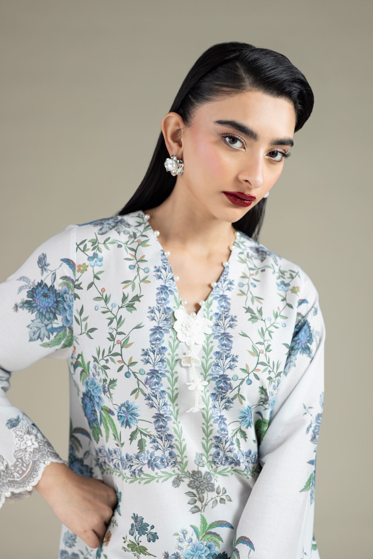 Embroidered Mesuri Kurta - 25-12-12S4-12TA-VG