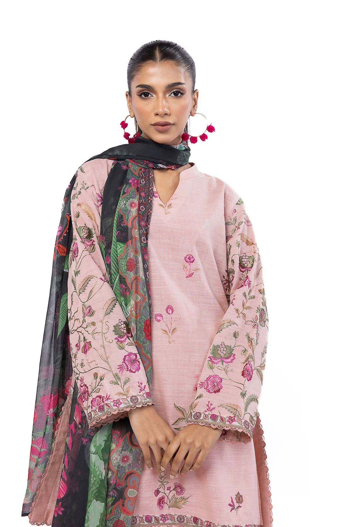 Embroidered Cambric Tailored 3 Piece - T-A33-26-104FI1-VG