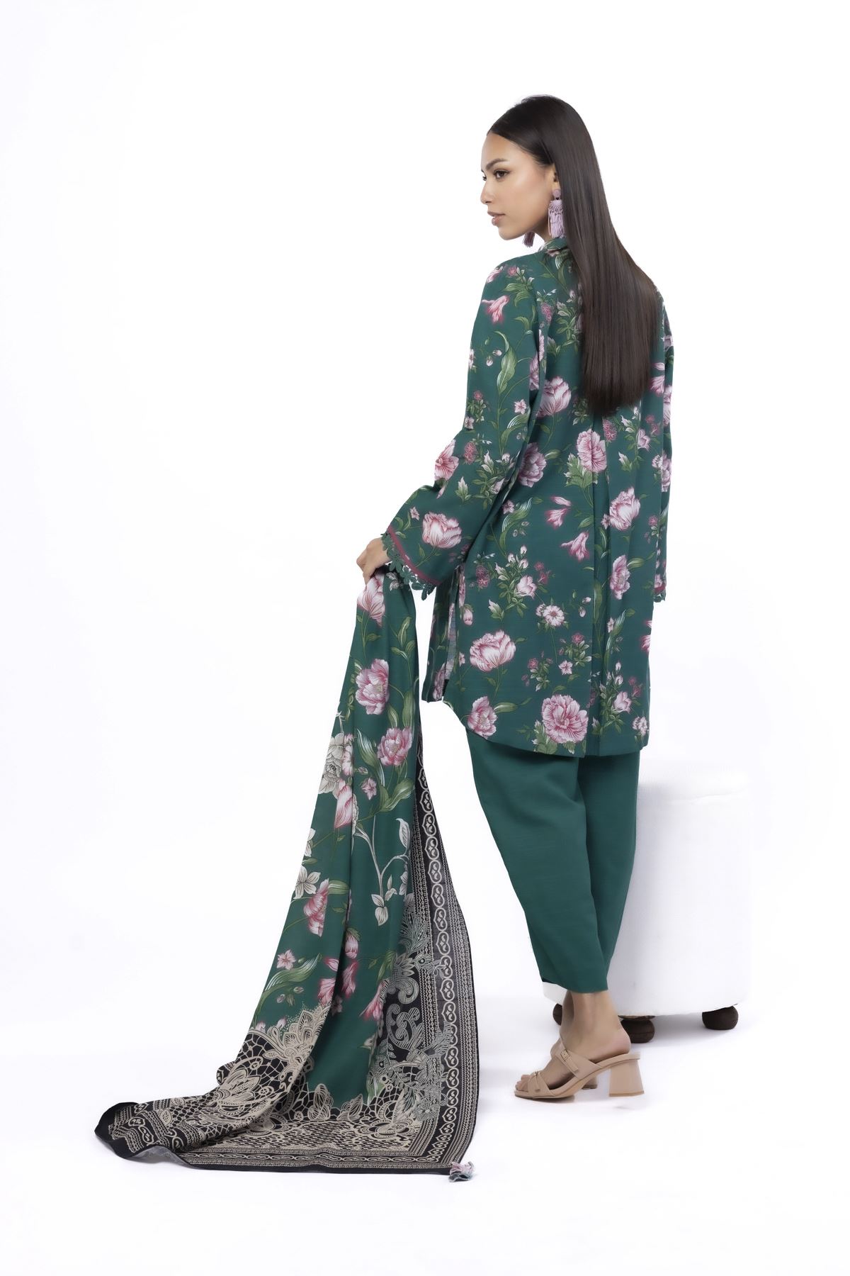 Printed Khaddar Tailored 3 Piece - MT23AST-VG