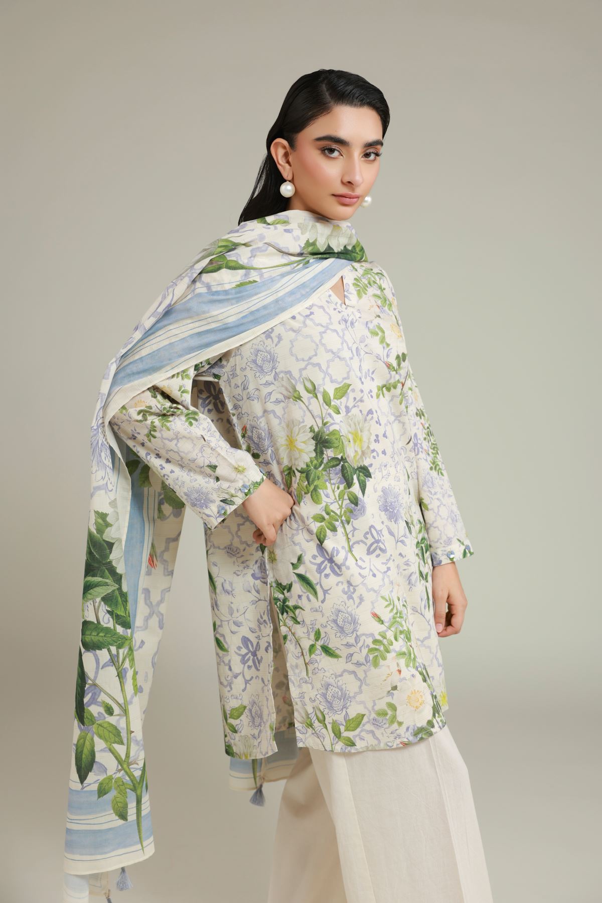 Printed Messuri Floral 3-Piece Set - T-A33-26-105FF-VG
