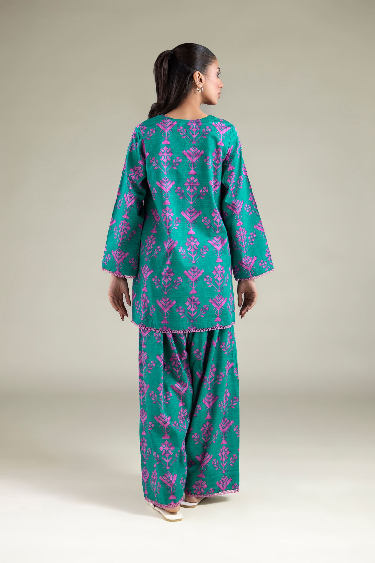 Printed Cotton Dobby Kurta - 1001926902