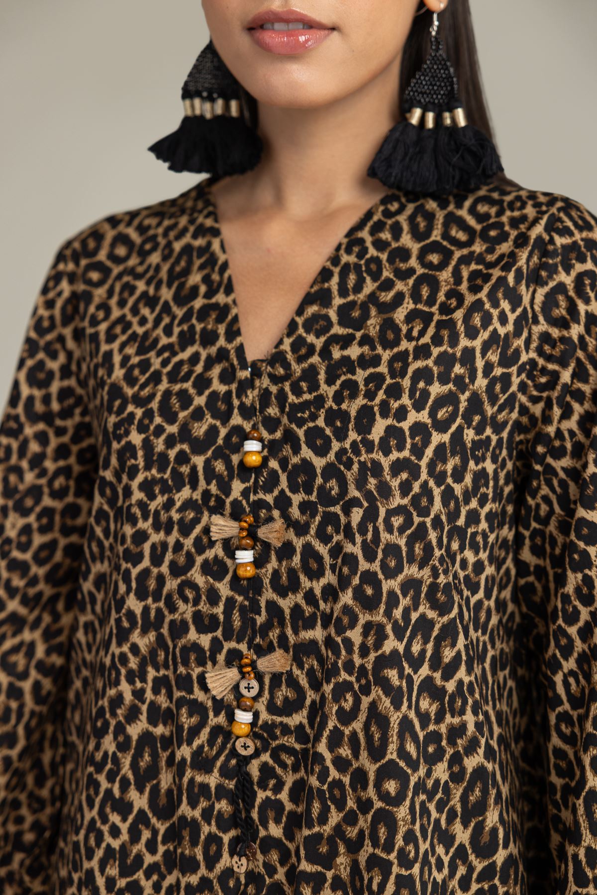 Printed Cambric Long Cambric Kurta - 5-26-105-F-C-VG