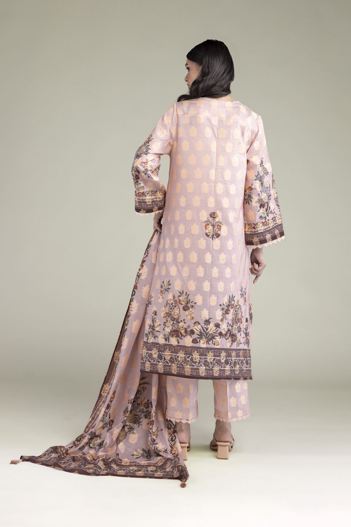 Printed Jacquard Floral Tailored 3-Piece - 1-26-246-B-I1-VG