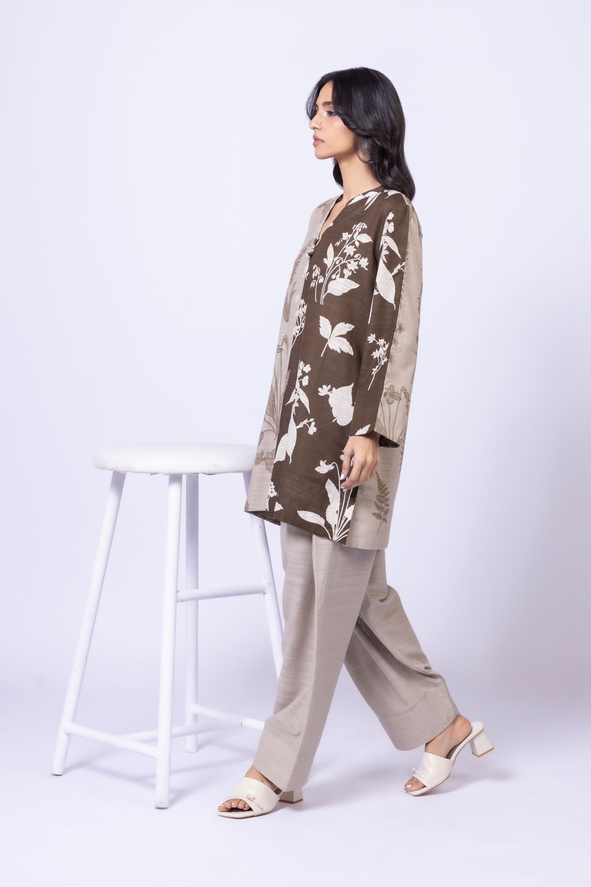 Printed Textured Cotton Kurta - 25-W02iB-09TA-VG