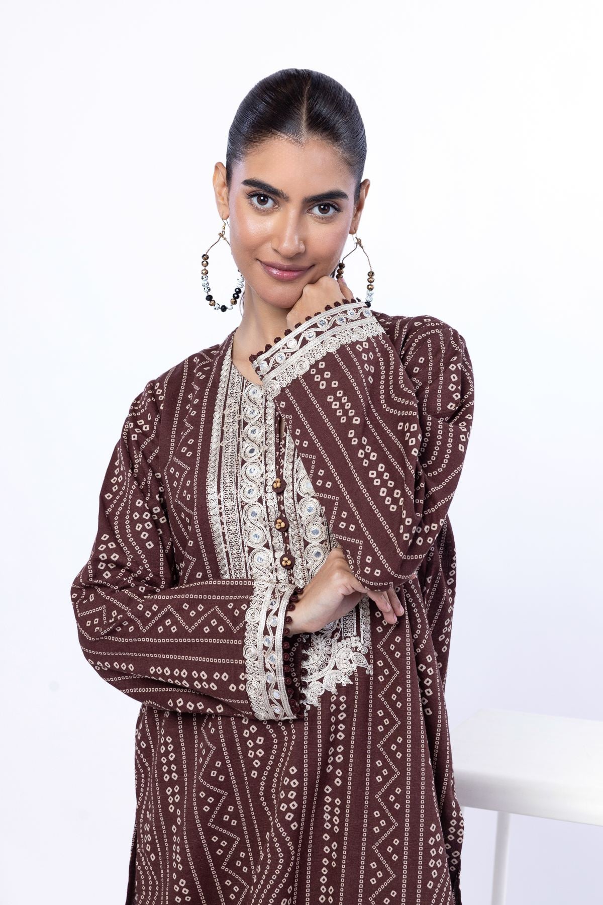 Embroidered Khaddar Tailored 2 Piece | Top and Bottom - LKW28AST-VG