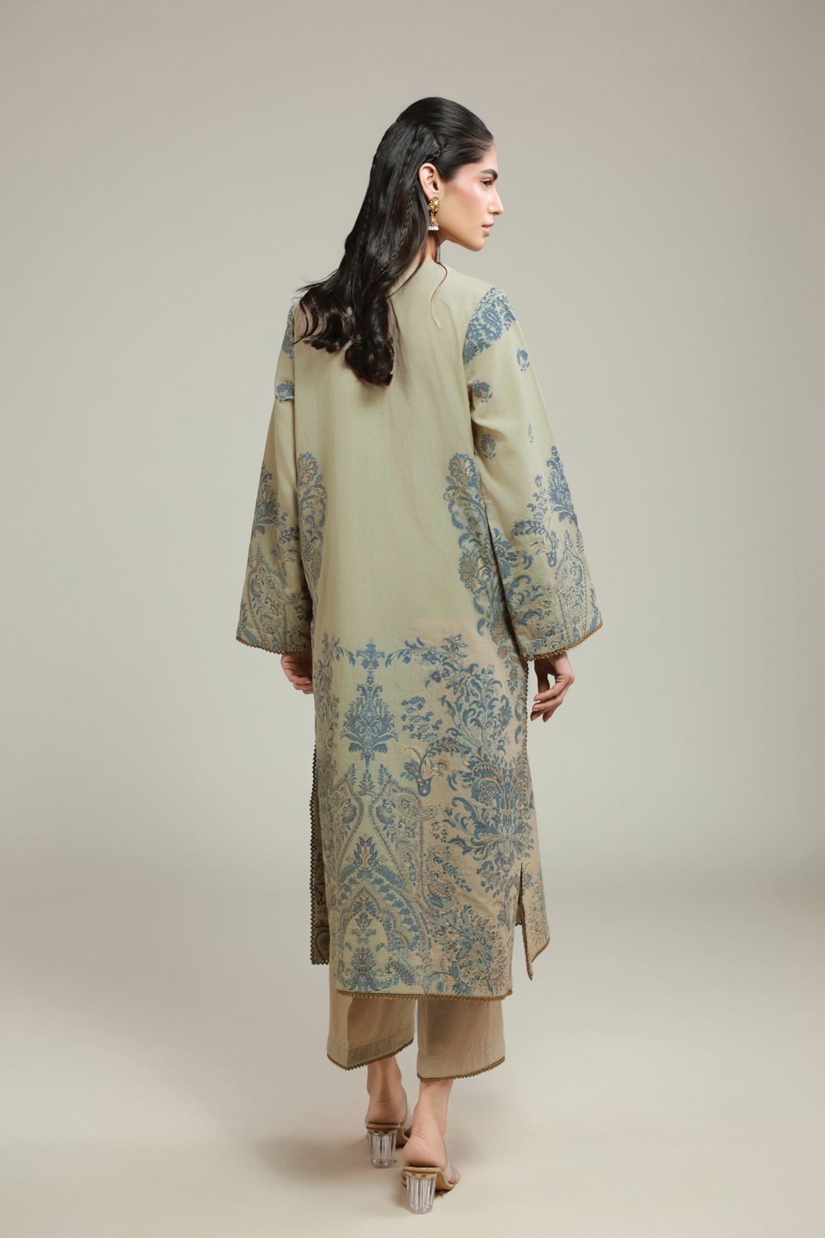 Dyed Jacquard Jacquard Tailored Set - 26-02-1E13-08TA-VG