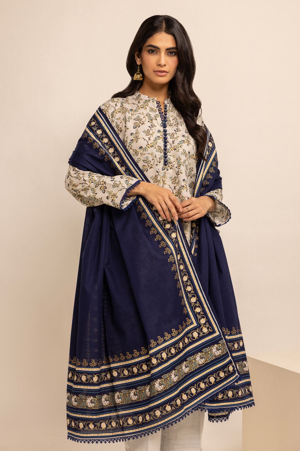 Buy Fabrics 3 Piece | 3493.00 PKR | 1001788176 | Khaadi Pakistan