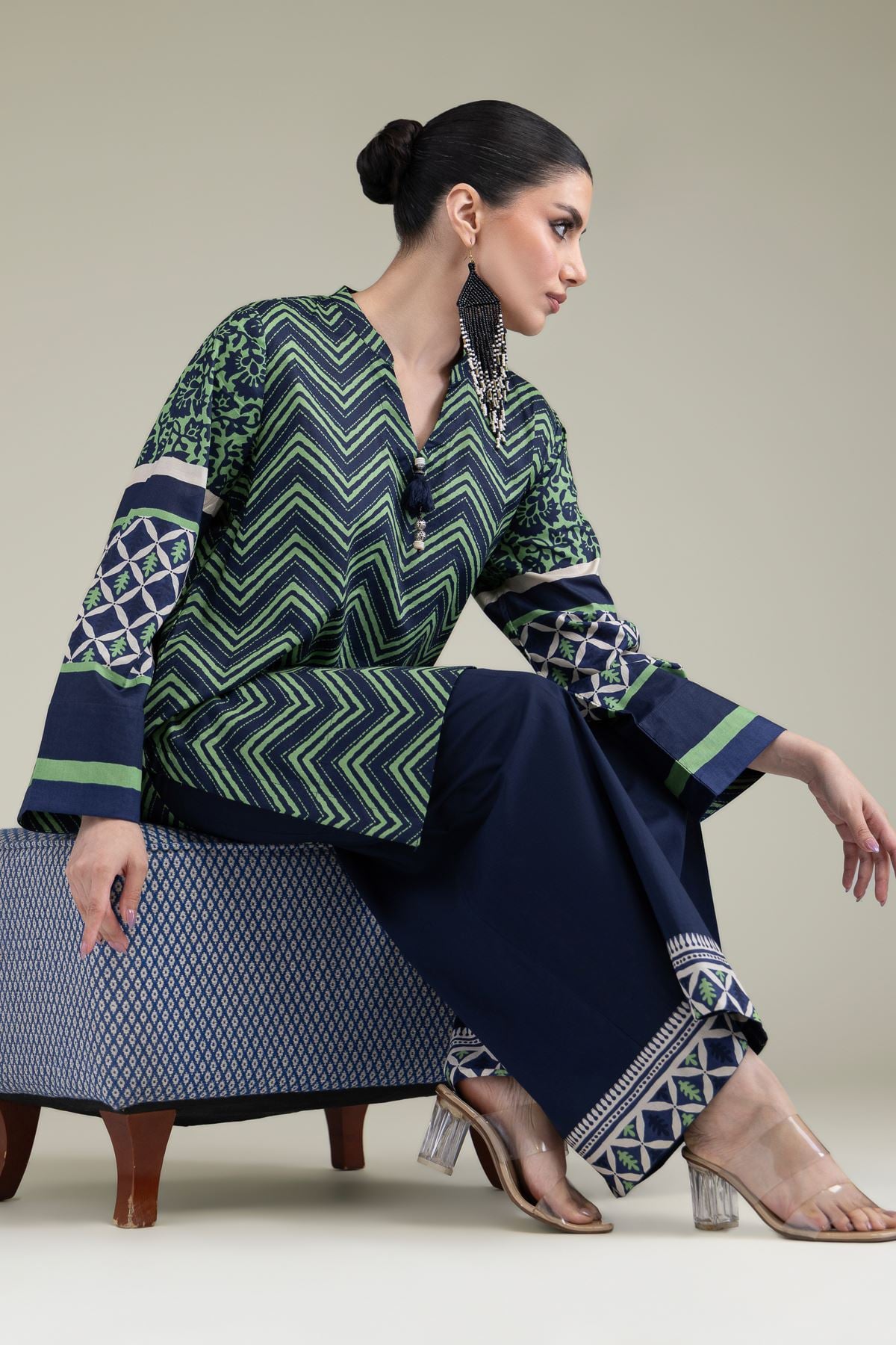 Printed Cambric Short Cambric Kurta - 1-26-209-A-E2-VG