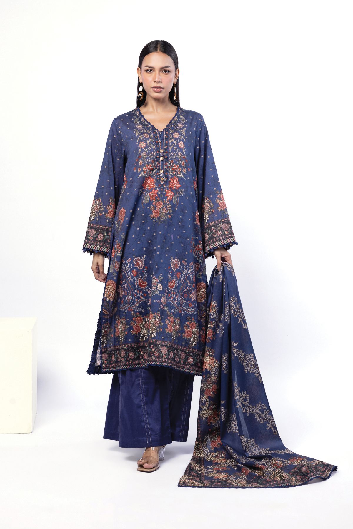 Printed Jacquard Tailored 3 Piece - T-A22-26-109FJ2-VG