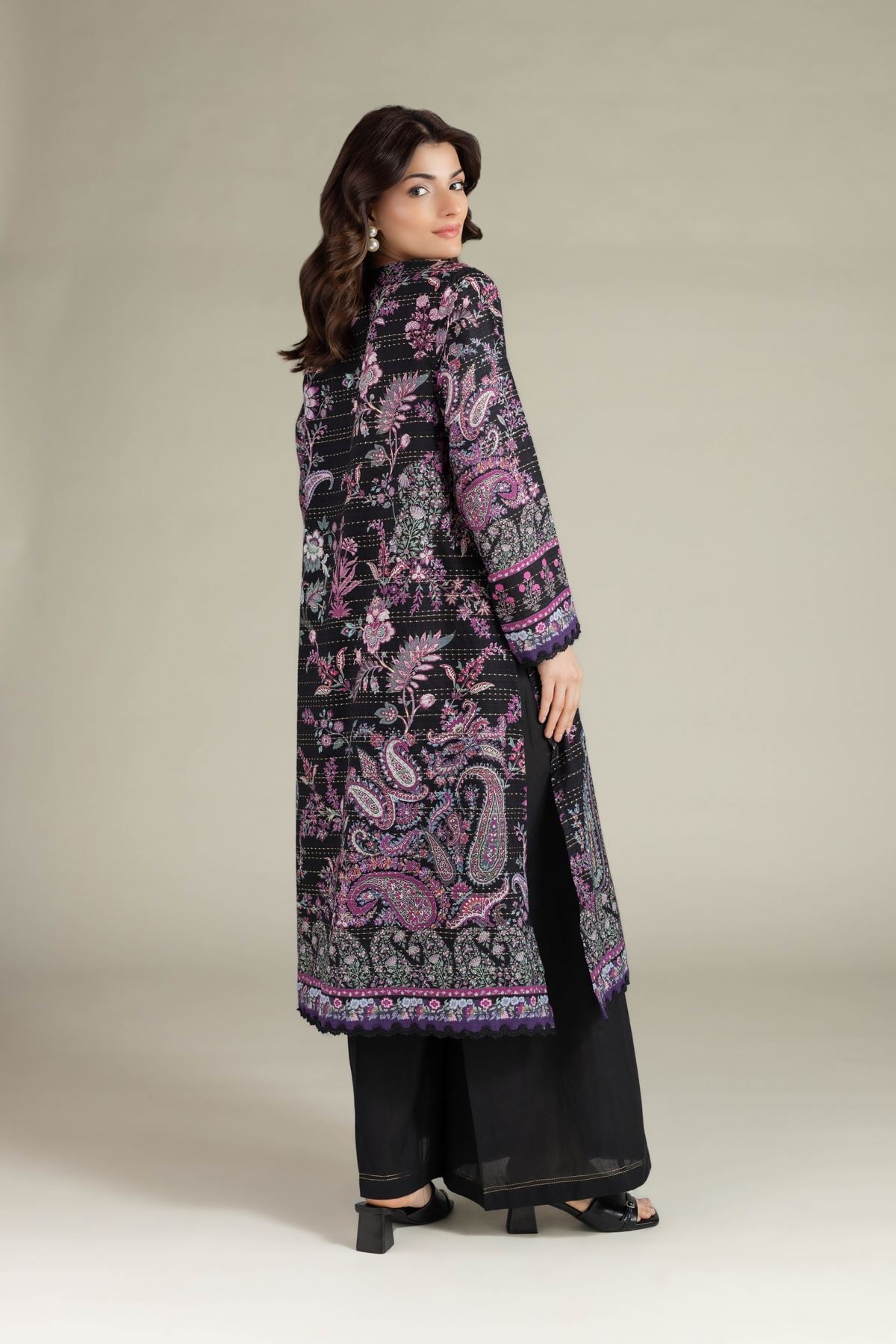 Printed Messuri Dobby Floral Co-ord Set - T-A112-26-116EF2-VG