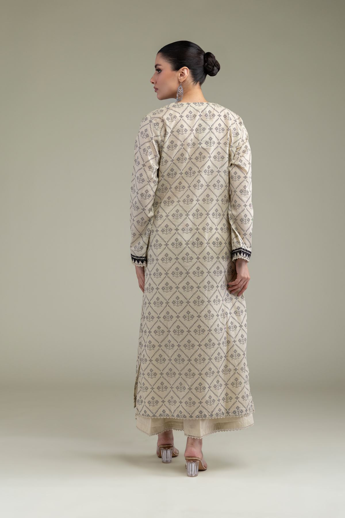Embroidered Lawn Long Lawn Kurta - T-A33-26-206FG2-VG