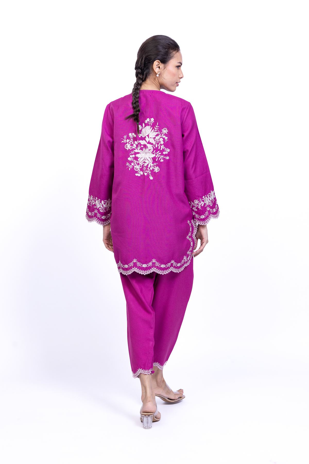 Embroidered Heavy Blended Viscose Kurta - 25-04EX14-07TA-VG