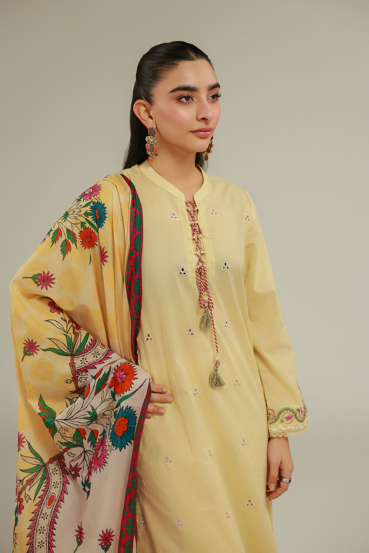 Embroidered Lawn Dupatta - 1-26-102-A-F-VG