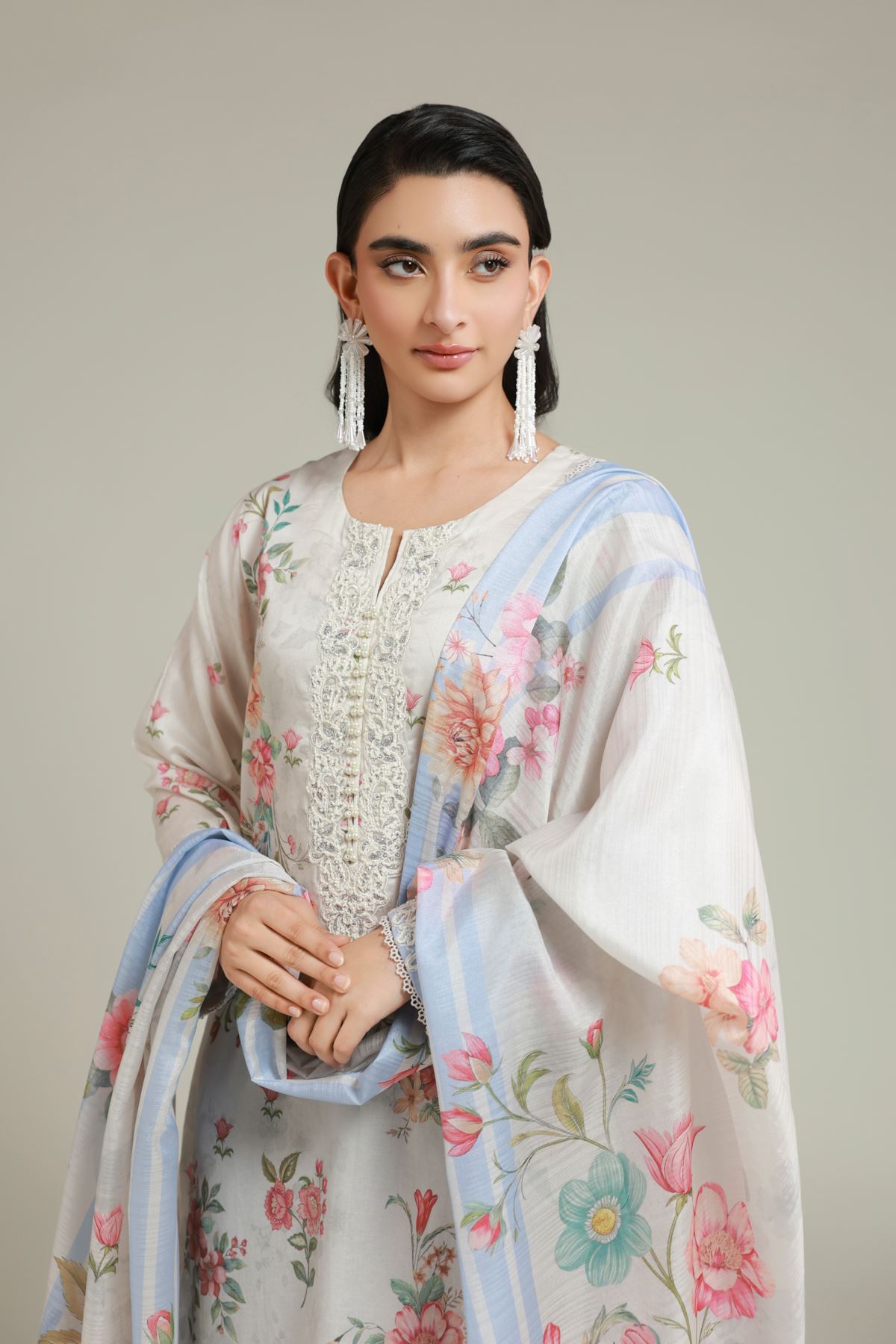 Printed Satin Fabrics 3 Piece - A22-26-119FE1-VG
