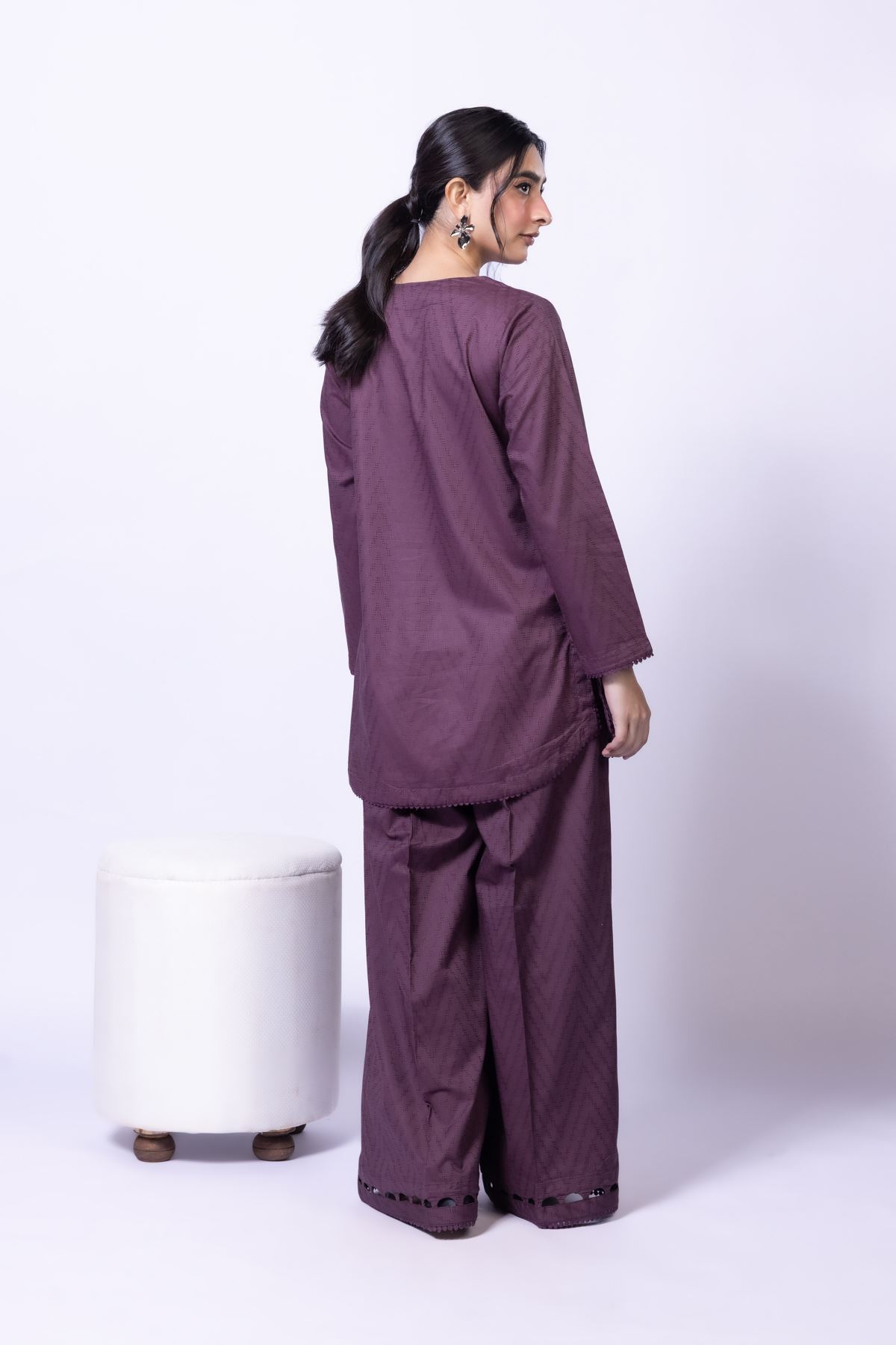Dyed Jacquard Kurta - 25-09-12E2-01TA-VG
