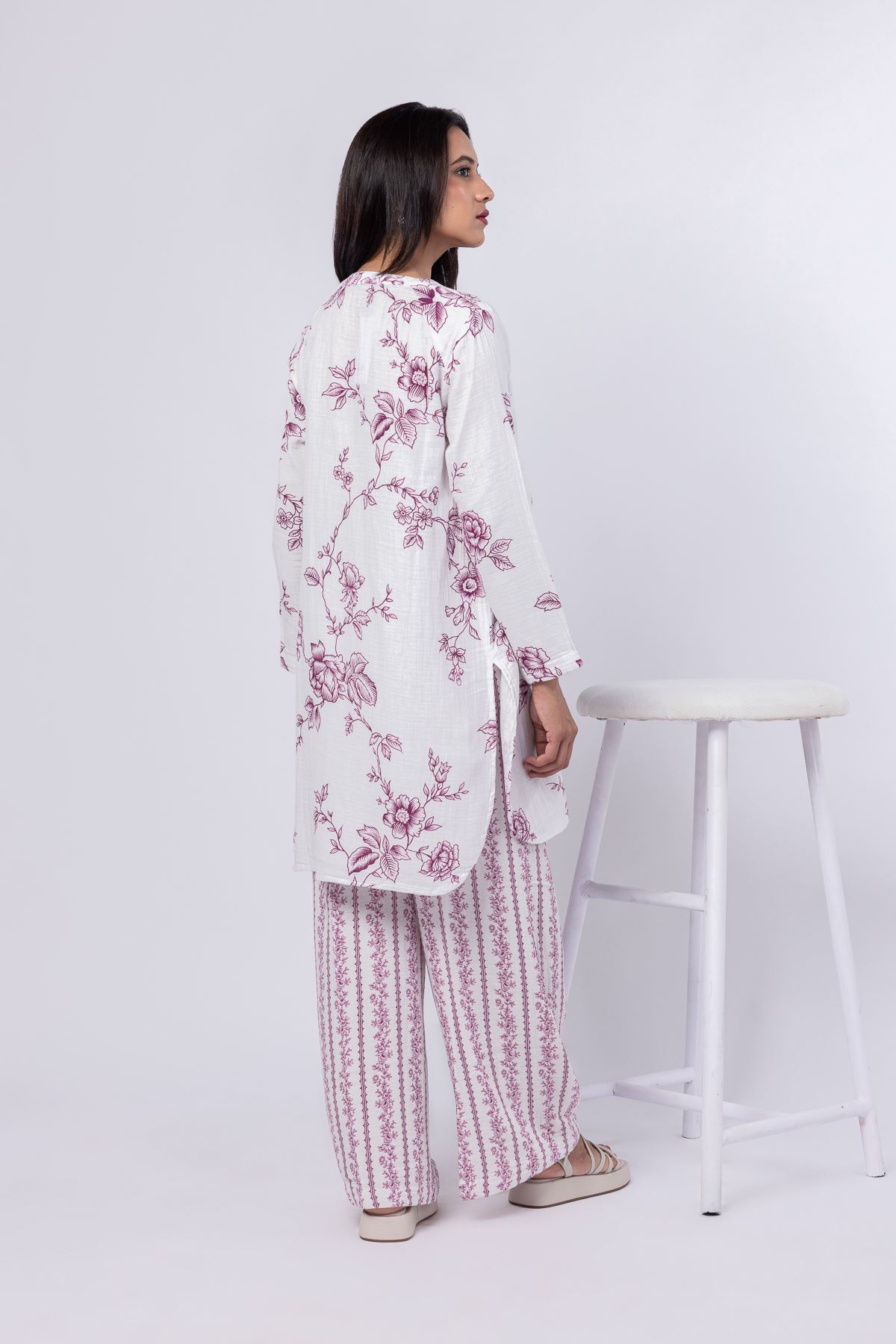 Printed Cheese Cloth Kurta - 25-04EX20-02BA-VG