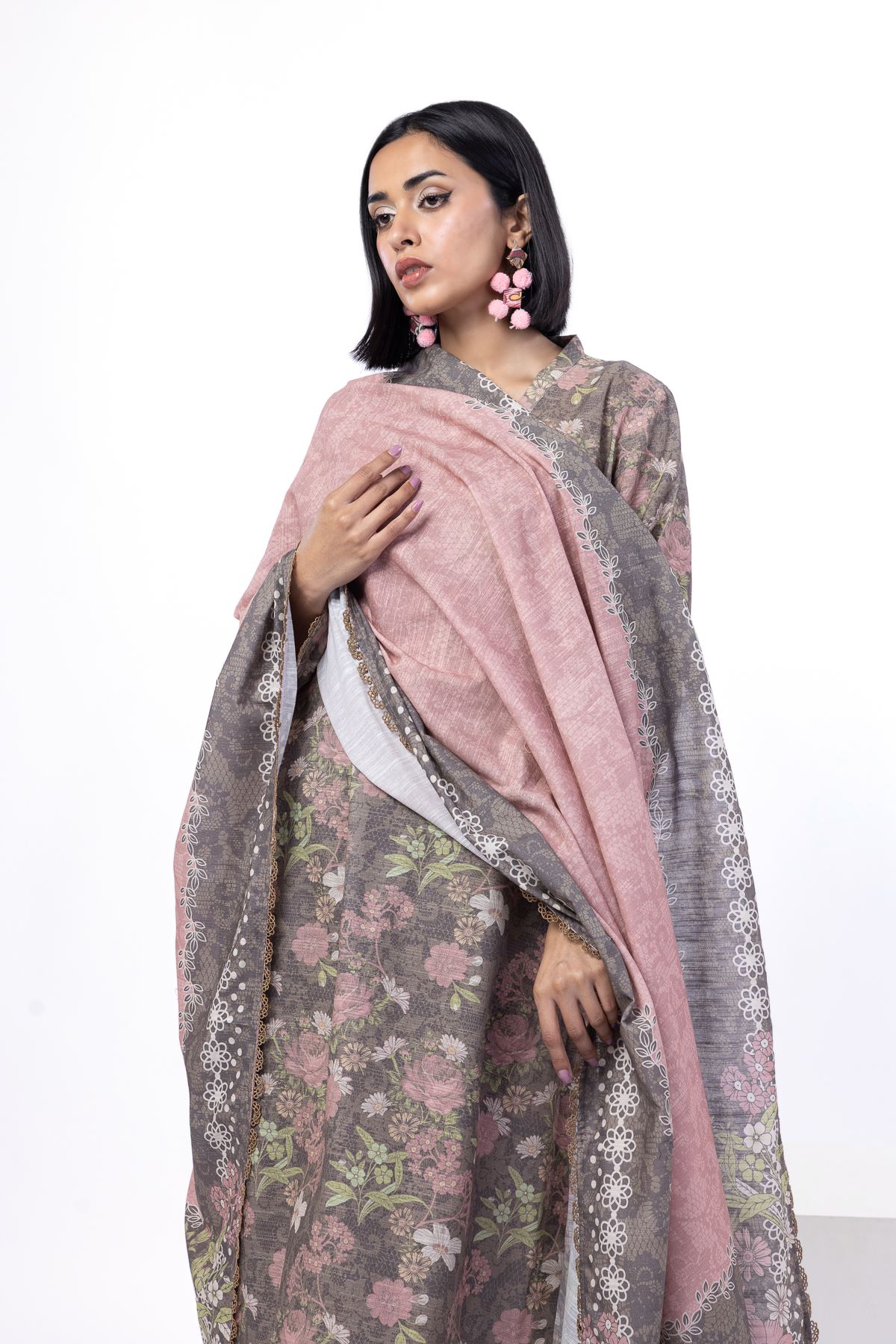 Printed Light Khaddar Tailored 3 Piece - LKW45BST-VG