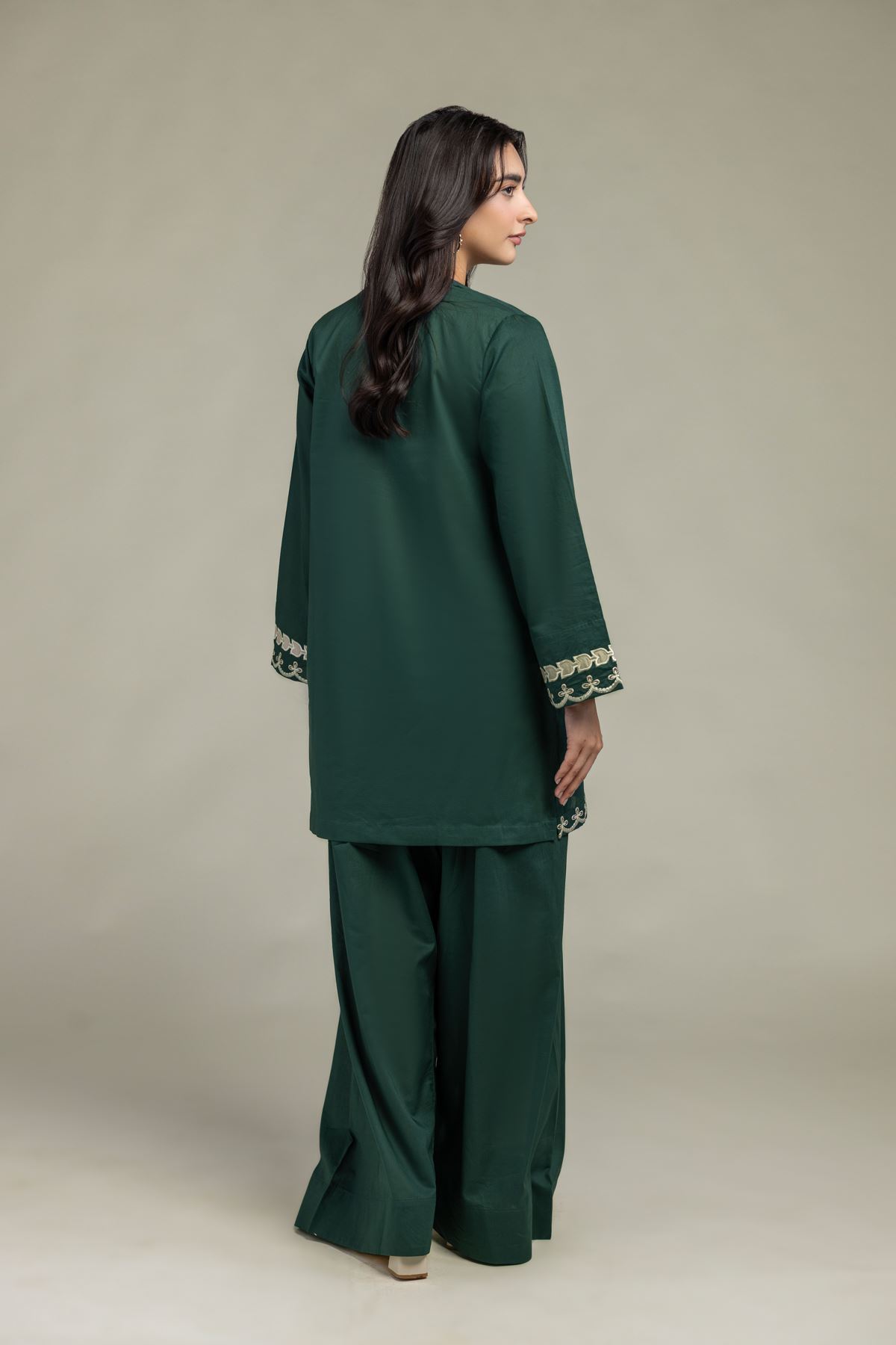 Cambric Floral Green Kurta - 1-26-321-B-C1-VG