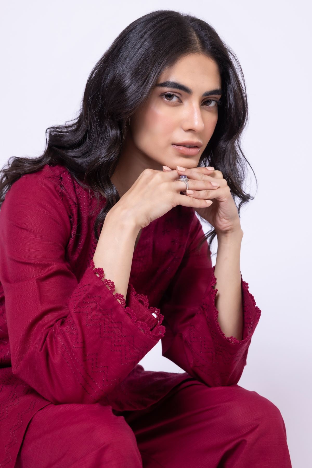Embroidered Khaddar Kurta - 25-09-11E3-07TA-VG