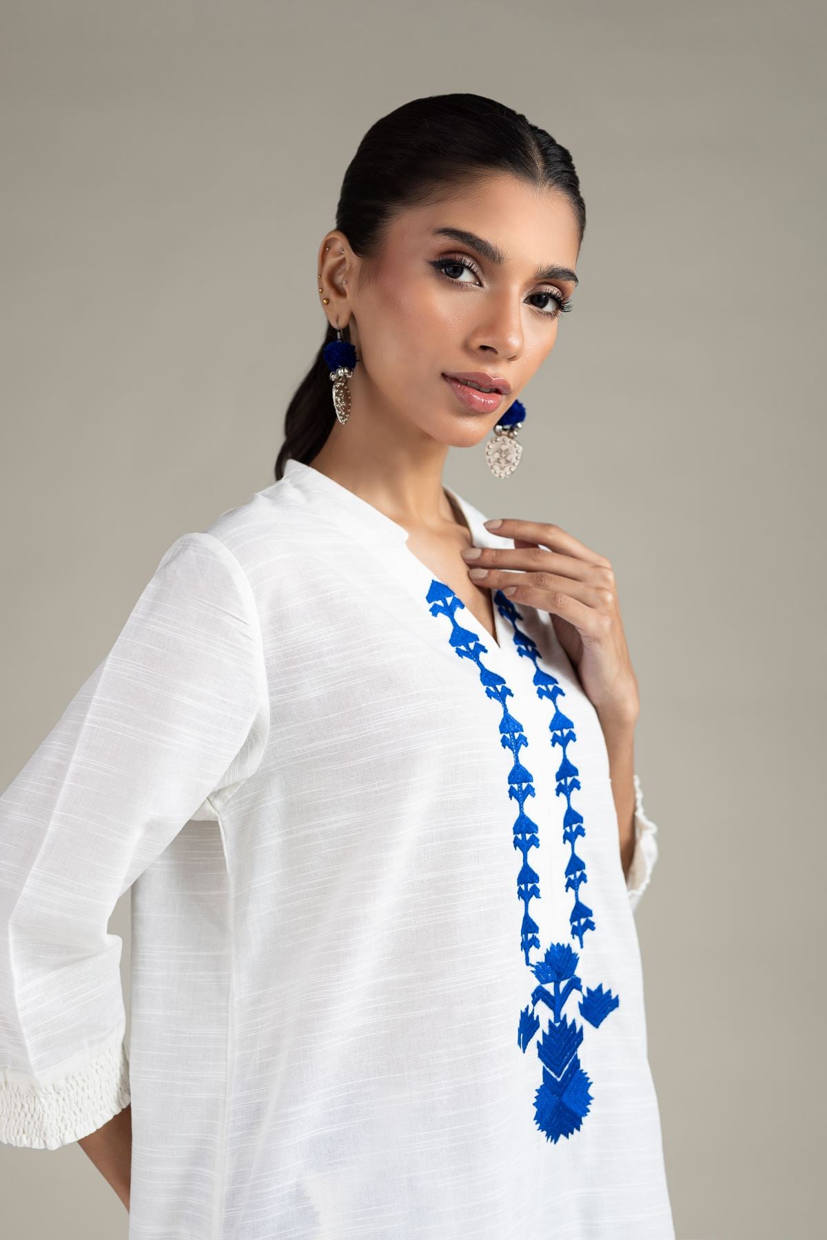Embroidered Khaddar Kurta - OTD4-EX22-10TA-VG