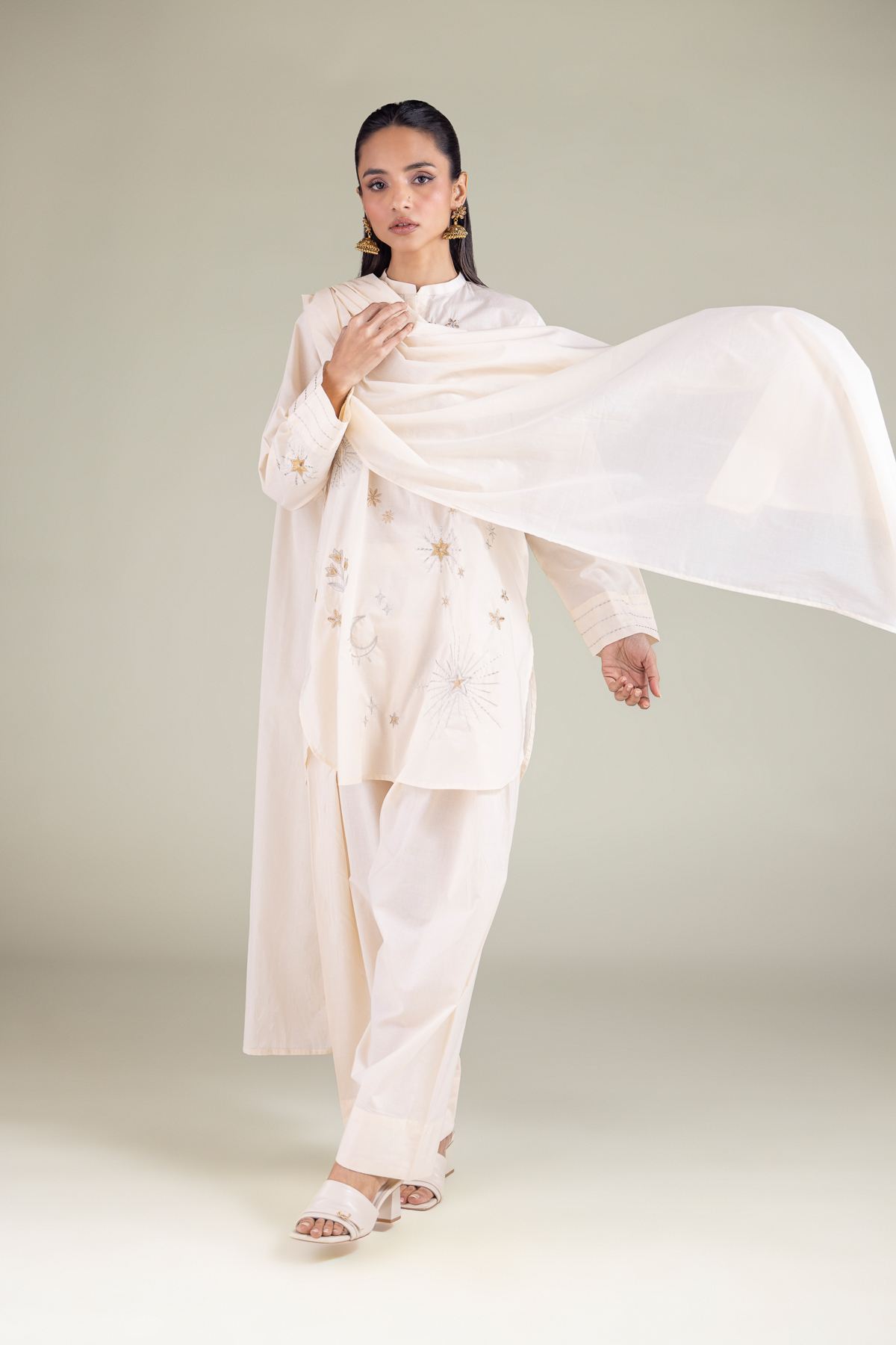 Embroidered Lawn Dupatta - 1-26-108-A-D-VG