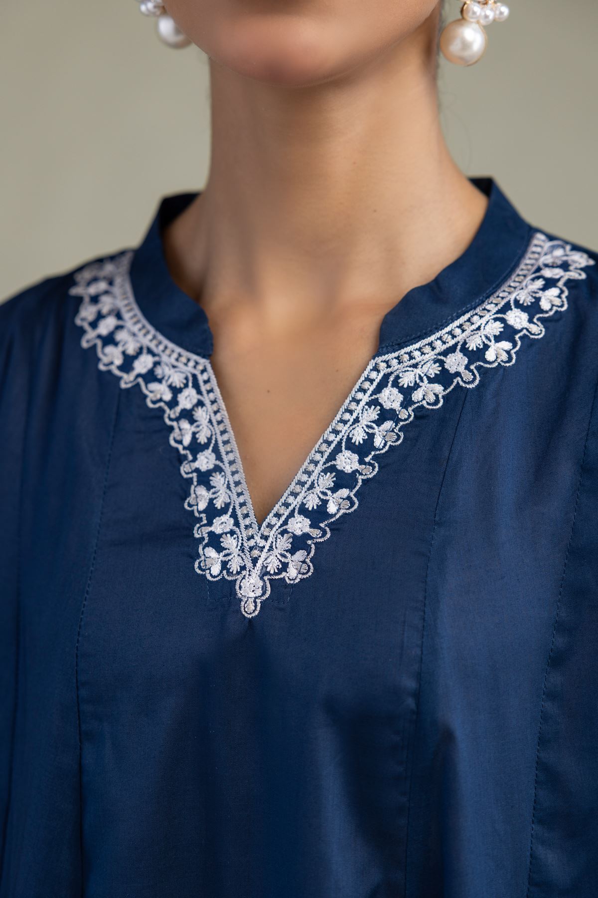 Embroidered Cambric Fabrics 2 Piece | Top and Bottom - A22-26-209FB1-VG