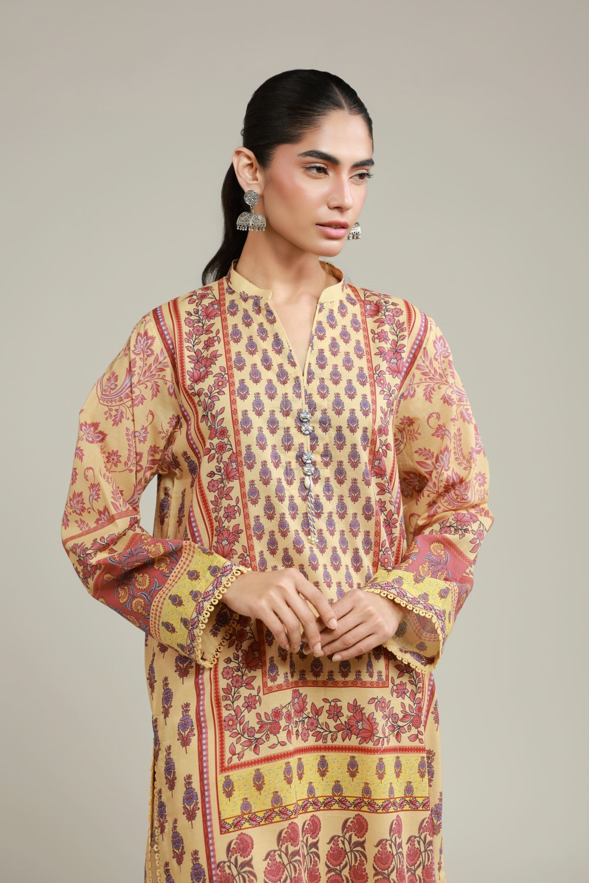 Printed Cambric Tailored 2 Piece | Top and Bottom - T-A113-26-111EE1-VG