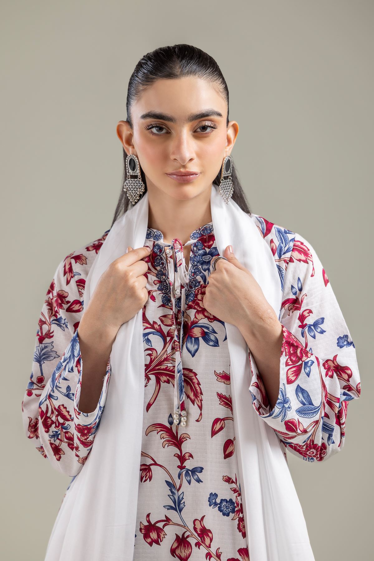 Embroidered Lawn Summer Lawn Dupatta - 1-26-121-C-C-VG