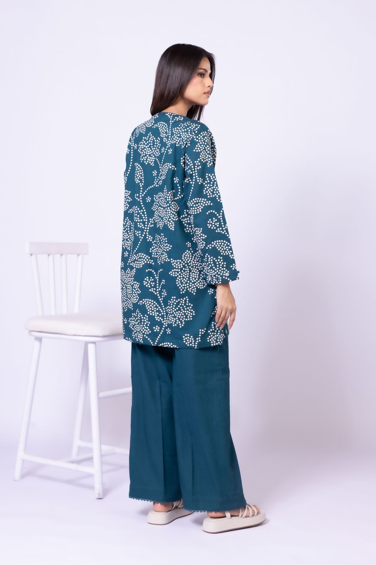Printed Heavy Textured Cotton Kurta - OTD4-EX23-05TA-VG