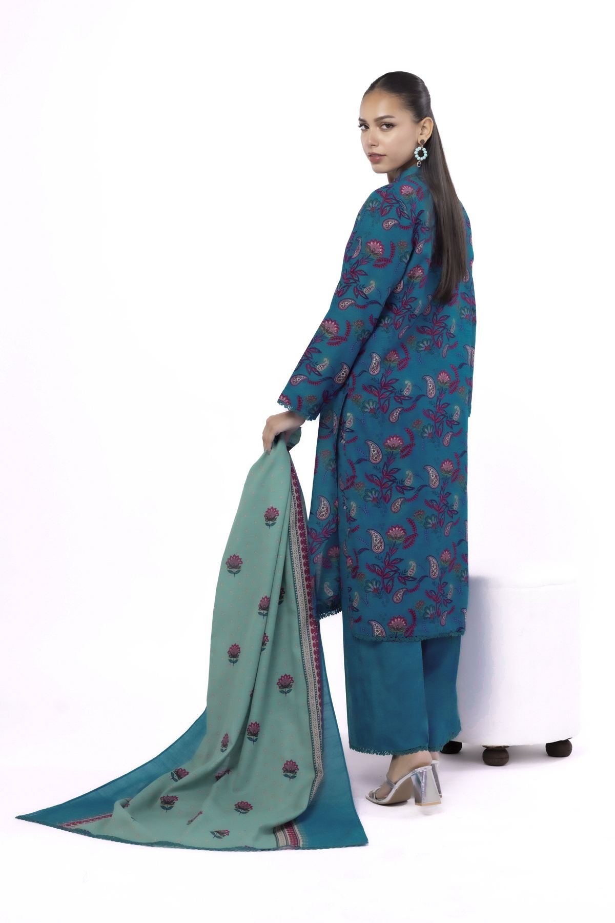Printed Khaddar Fabrics 3 Piece - KW34A-VG