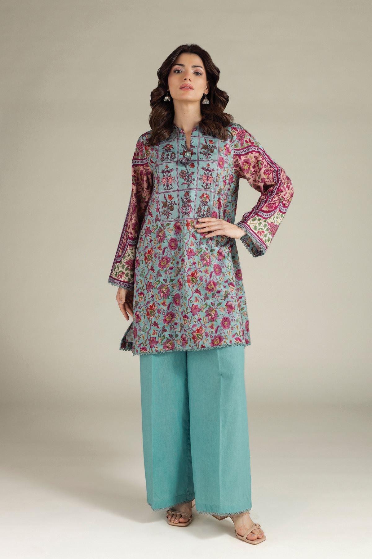 Printed Broshia Tailored 2 Piece - 1-26-143-A-B-VG