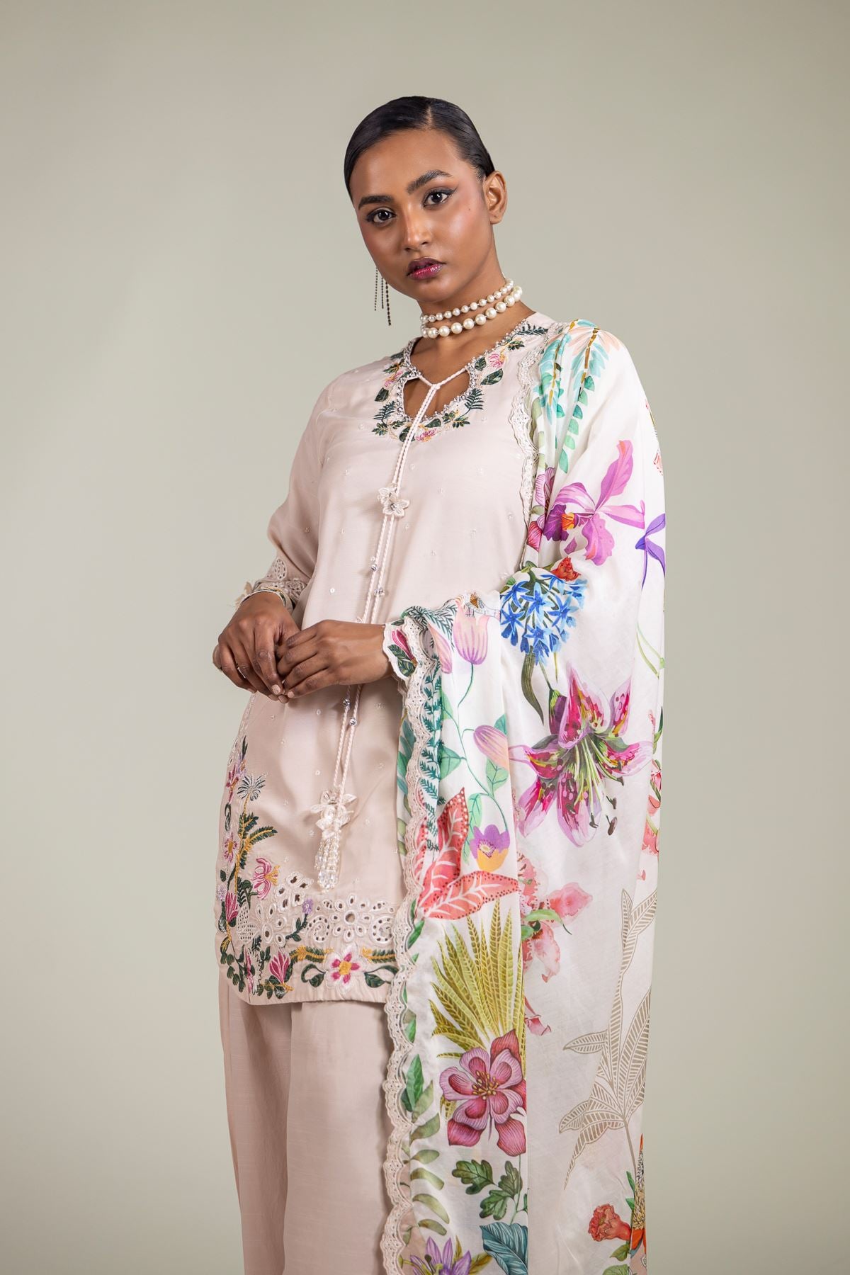 Raw Silk 3-Piece Dress - 1-26-110-A-A-VG