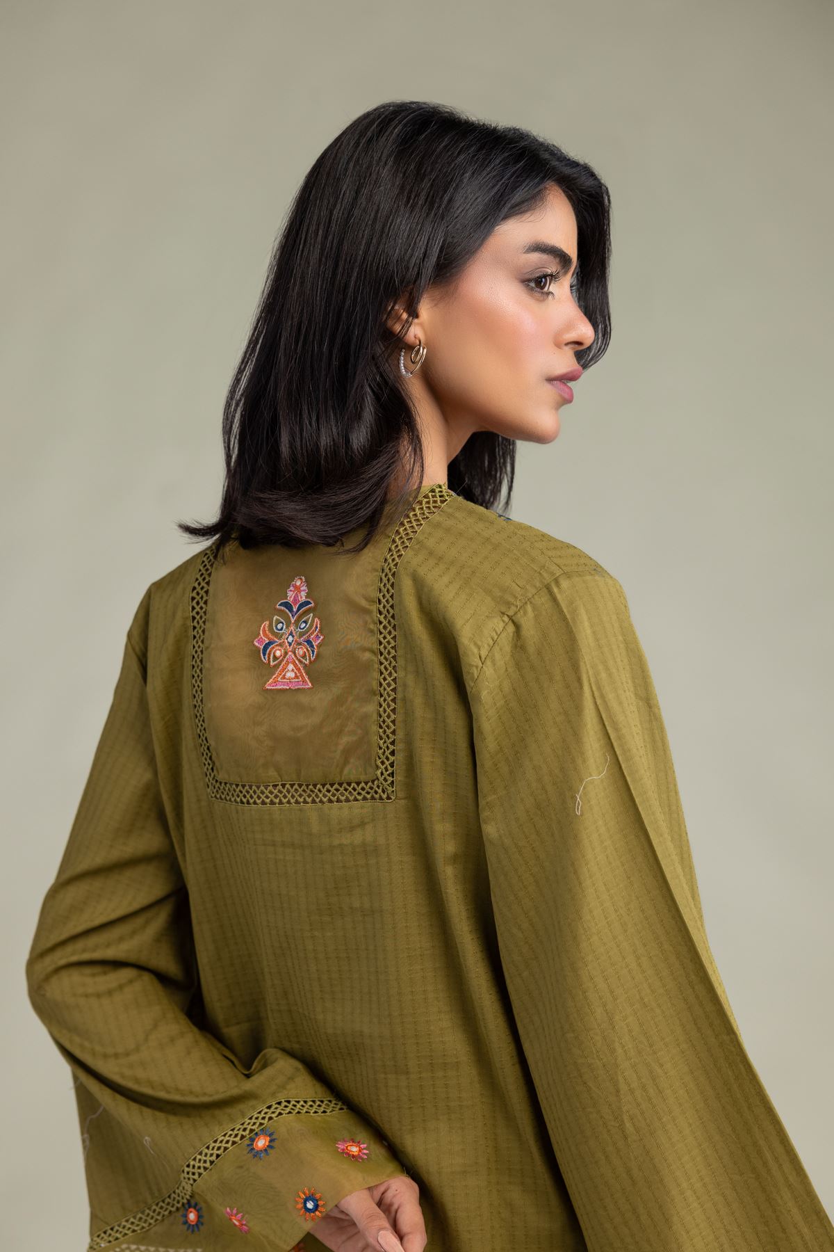 Embroidered Cotton Dobby Cotton Dobby Kurta - 8-26-303-A-C1-VG