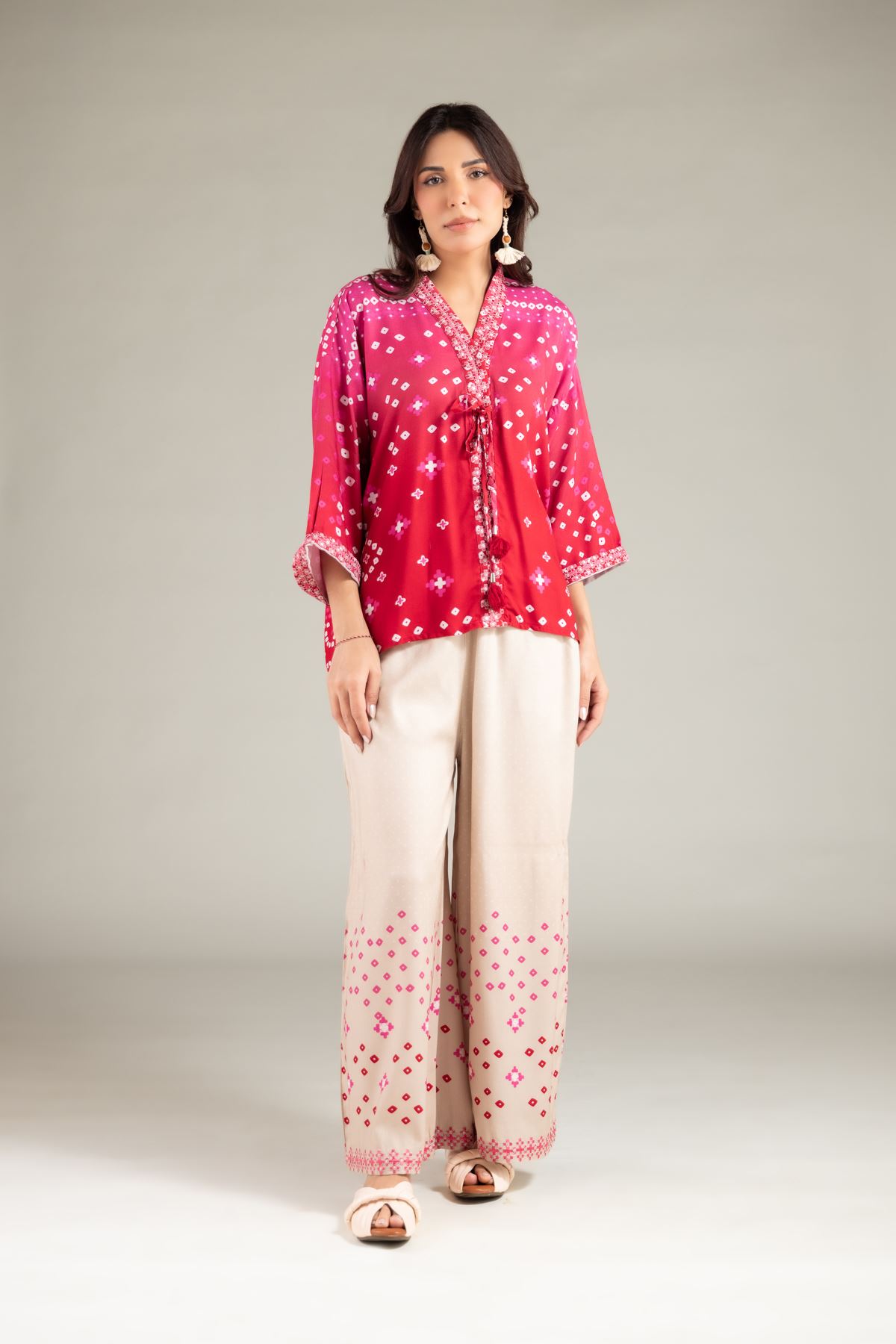 Embroidered Viscose Crepe Tunic - 6-26-101-A-F-VG