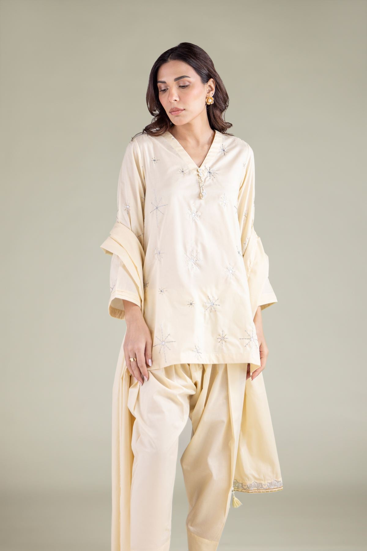 Embroidered Lawn Dupatta - 1-26-127-C-E-VG